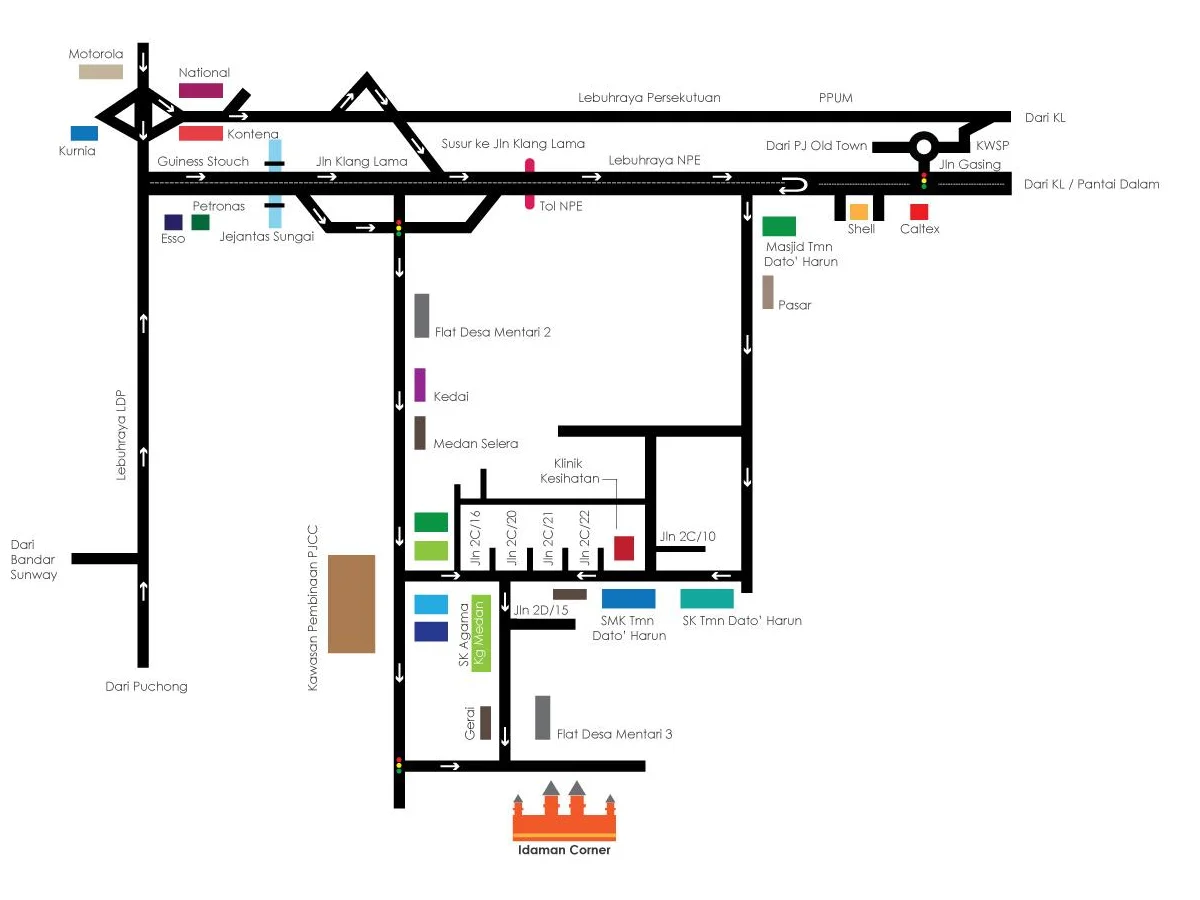 Location map of Nora Andaman and Catering in Petaling Jaya